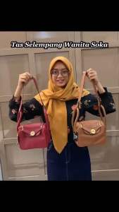 MARIONE - SOKA Tas Selempang Wanita Kualitas SUPER Free BOX & DOMPET Bahan Kulit Jeruk Tebal BBM