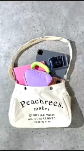 TAS SELEMPANG WANITA PEACBLOSSOM KANVAS