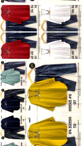 OVERSIZE 10 SUPERJUMBO LD 120 Setelan Wanita Combed 24s Tebal Adem Celana Jeans Wash HQ• Bisa COD