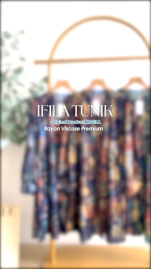 BEST SELLER ATASAN WANITA BLOUSE TOP TUNIK ifla Blouse motif Rayon Full Kancing Kemeja Atasan Import Premium Pakaian Muslim Wanita