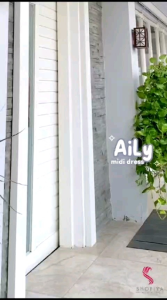 TERLARIS BAJU WANITA AILY MIDI DRESS MAXI - Gamis Busui Wanita Bahan Rayon Motif Abstrak