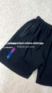 celana parasut pendek Parasut Olahraga Saku Resleting pria Wanita Running Gym Sport Kolor Volly Futsal Karet Boxer Shorts