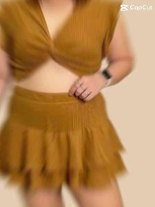 Maxine High Waist Skort Plus Size Swimsuit Set (M-XL)