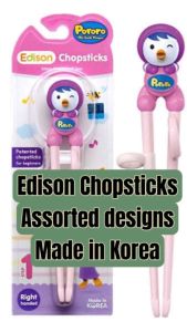 Edison Learning Training Chopsticks Right-Hand | Left-Handed Robocar Poli Amber Pororo Minnie Thomas Train Mickey