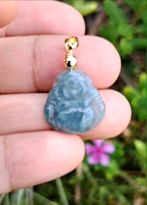 จี้หยก พระสังกัจจายน์ หยกพม่าแท้ หยกเจไดไทป์ A ประทานพร ความสุข โชคลาภ งานแกะสลักอย่างประณีต