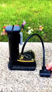 pompa sepeda / Kompa DECLO X89 alloy pentil scharder dan presta injak strong portable