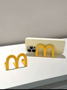 Creative M-shaped mobile phone stand - McDonalds desktop decoration - Office student TV-watching multi-functional mobile phone stand - Simple McDonalds golden arches