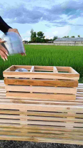 ที่วางแก้ว ใส่หลอด 3ช่อง มีซี่รอบตัว แต่งร้าน คาเฟ่ มีคลาส