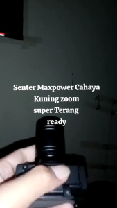 Senter Kepala Zoom Maxpower Cahaya Putih/ Cahaya Kuning MX 3877 100 Watt