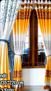 Gorden Rumbai Poni Pintu&jendela UK 135x220cm (Free Pita) dekorasi mewah