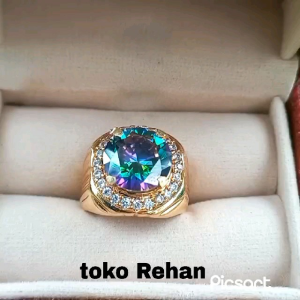 CINCIN BATU MISTIK QUARTZ BERKILAU