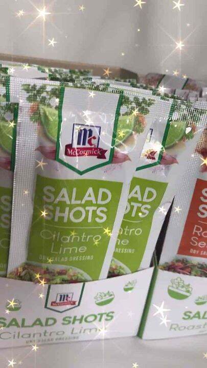 McCormick Salad Shots Cilantro Lime/ Caesar /Roasted Sesame 15g per sachet