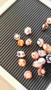 3pcs painted beads luxury manik lukis full painting