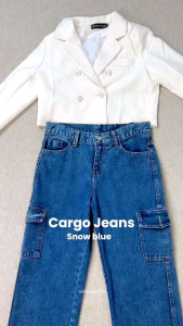 HIGHWAIST CARGO JEANS LOOSE WANITA KULOT JEANS CARGO TERBARU