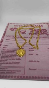 (L&A) Kalung rantai liontin love termewah lapis impor kalung wanita dewasa berlapis emas 24k anti luntur anti karat