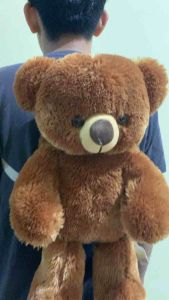 Tas Ransel Boneka Beruang Teddy Bear Bulu Halus Lembut Kekinian