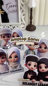 Amplop Lebaran 3 Dimensi Muslim - Angpau Lebaran - Amplop Lebaran Lucu dan Unik