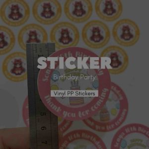 Birthday Party Waterproof Stickers Personalized Stickers Round Stickers Custom Design Stickers