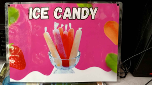 ICE CANDY (pink) A4size Laminated signages waterproof