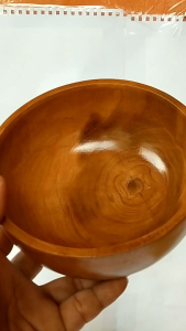 Mangkuk Kayu Jati Diameter 15cm