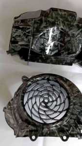 2pcs Tutup Filter & Tutup Kipas Beat Karbu Carbon WTP Hitam