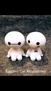 1pcs Cartoon Baymax Robert Bobble Shaking Head Doll Ornament Car Interior Decoration