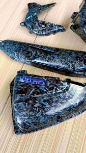 4PCS BEAT CARBON TYPE ESP FI TUTUP CVT TUTUP FILTERTAMENG KENALPOT DAN TUTUP KIPAS BEAT 2015 - 2019