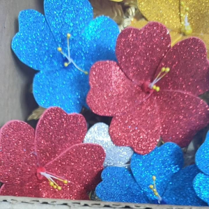 Pin Bunga Raya Kebangsaan Malaysia Cekak Merdeka Hibiscus Glitter Flower Headband  8CM / 10CM / 12CM
