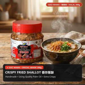 [OFFICIAL] Sucimama Handmade Crispy Fried Shallots 200g - Halal Certified - No Preservatives - Fresh Ingredients