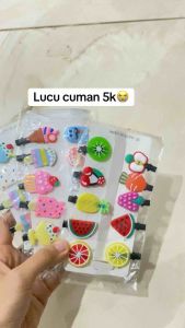 Jepit Rambut Anak Perempuan Lucu 10 in 1 Karakter Jepitan Hair Pin Gaya Korea Kids Unicorn Ice Cream