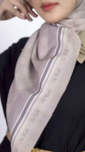 PROMO - NYRA SCARF Jilbab hijab kerudung dewasa segiempat motif garis daily simple mewah terbaru new terlaris SEGIEMPAT VOAL GLOSSY MOTIF EXCLUSIVE BY AR RAFI murah viral lebaran 2025 adem mudah di bentuk cantik bayar ditempat COD gratis ongkir