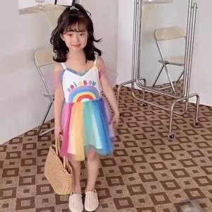 2-8Tahun Dress rainbow sabrina baju pesta anak perempuan