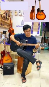 Đàn guitar acoustic SV-A102 có EQ 7545 kết nối loa - Đàn chuyên tập chơi đệm hát - Tặng nhiều phụ kiện kèm theo - Bảo hành 12 tháng