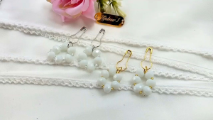 Hijabnur 1 - Sepasang Anting Hijab Kristal Gaya Korea Handmade
