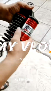 Phuộc sau xe điện cao cấp dài 22cm phuộc giảm sóc sau xe  phù hợp các loại xe đạp điện xe máy điệngiảm xóc sau xephụ kiện phụ tùng xe điện