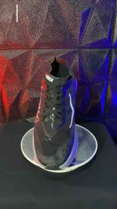 Sepatu lari pria Hoka rocket x2 black white running shoes