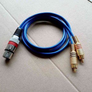 Kabel XLR female to 2 Rca Gold Kabel Audio Kitani