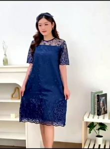 DRESS BRUKAT PENDEK JUMBO BIGSIZE ALEA KOREA WANITA TERBARU 2020 MODERN KEBAYA PESTA