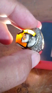 CINCIN BATU AKIK YAMAN MOTIF \"KEPALA MACAN\" ASLI NATURAL KRIKILAN