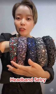 [VELMORRA] Headband Selcy Bando Korea Kristal Mewah Berkilau Blink Bling
