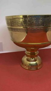 ขันตักบาตรทองเหลือง 2 สัมผัส ขันน้ำพานรองทองเหลืองแท้ 10 ชุด ขันทองเหลือง+พานทองเหลือง