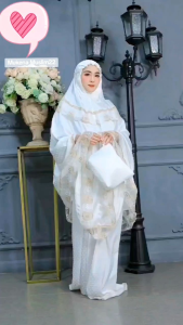 Terbaru Mukena Sutra Uragiri Renda Susun Mukena mewah