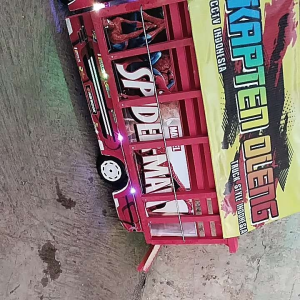 Truk oleng kayu besar panjang 55 cm pintu belkang bisa dibuka
