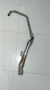EXT 125/150 OPEN PIPE 51 MM TRI-CUT HIGH MOUNT WITH SILENCER