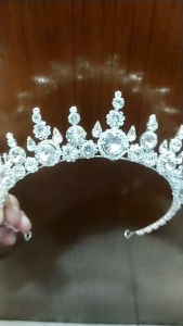 [MK88] Mahkota Pengantin Permata Kilap Panjang Sampai Telinga