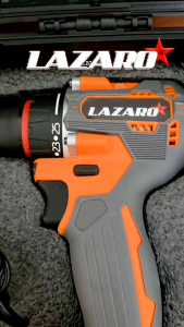 Lazaro 21v Bor Baterai Cordless Brushless Driver Hammer Drill Screwdriver Fullset 2pc Baterai  21v SNI Garansi