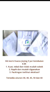 Plastik HD Jinjing Merk Faaiza Polos 3 Jari 0.055 Mic 1KG