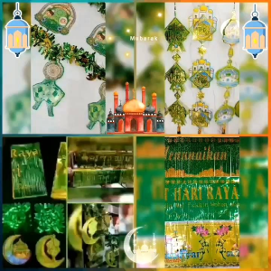 GARLAN TARIK IDUL FITRI PREMIUM / BANNER RUMBAI EID MUBARAK PUASA / SLINGER IDUL FITRI TERBARU / GARLAND GLITTER IDUL FITRI / HIASAN IDULFITRI / GANTUNGAN RAMADHAN / GIM5665