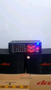 1 SET 2 SPEAKER PASIF PASSIVE DAT BMB AK 100 AK100 10INCH + AMPLI AMPLIFIER DAT DA 303 DA303 KARAOKE PROFESSIONAL