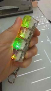 Luminous Keyboard Keychain Creative Decompression Light-Up Keyrings Funny Pendant for Bag